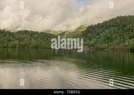 Die wunderschöne Puyuhuapi Lodge in der ventisquero Sound, Patagonien, Aysen, Chile Stockfoto