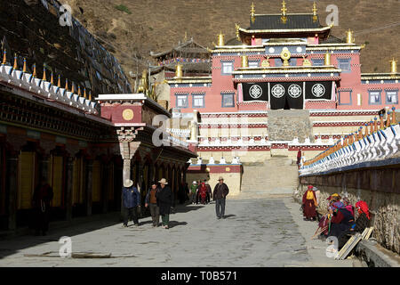 Tagong Kloster, Tagong, autonomen Bezirk Garzê der Tibeter, Sichuan, China Stockfoto