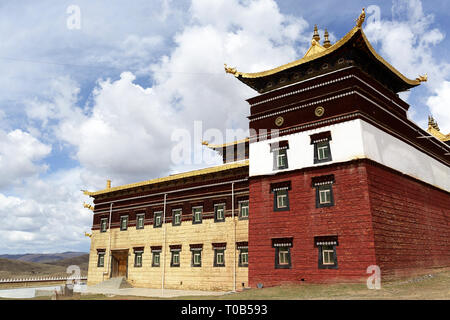 Tagong Kloster, Tagong, autonomen Bezirk Garzê der Tibeter, Sichuan, China Stockfoto