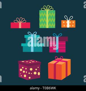 Geschenkboxen vector Abbildung Stock Vektor