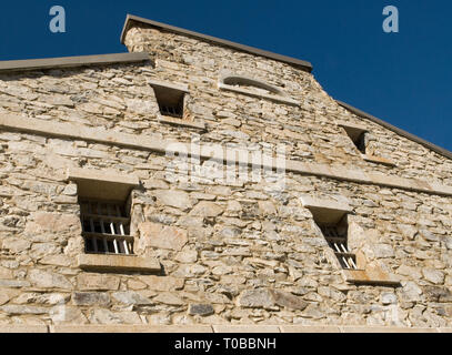 Fenster Bars am alten Lancaster Gefängnis, South Carolina, USA. Stockfoto