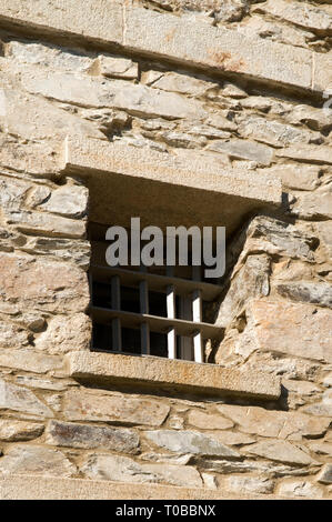 Fenster Bars am alten Lancaster Gefängnis, South Carolina, USA. Stockfoto