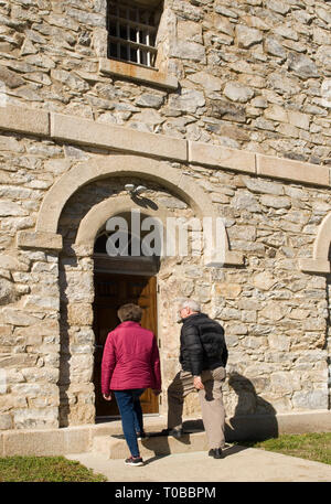 Senior Paar besuche alte Lancaster Gefängnis, South Carolina, USA. Stockfoto