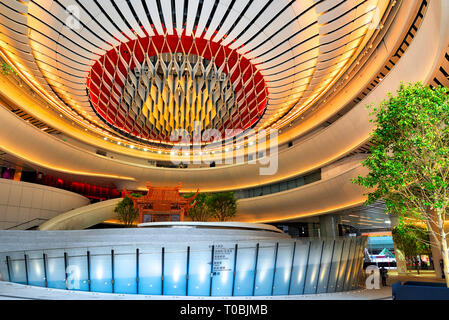 West Kowloon, Hongkong/ China - 01-01-2019: Hongkong, China - Architektur - Xiqu Centre (Opernhaus) Stockfoto