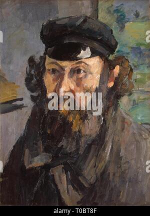 'Selbst-Portrait in einem casquette". Frankreich, ca. 1872. Abmessungen: 53 x 39,7 cm. Museum: Staatliche Eremitage, St. Petersburg. Autor: Paul Cezanne. PAUL CEZANNE. Stockfoto