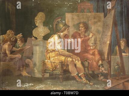 'Alexander der Große in der Werkstatt von Apelles'. Italien, 1792. Abmessungen: 80,5 x 114 cm. Museum: Staatliche Eremitage, St. Petersburg. Thema: GIUSEPPE CADES. Stockfoto