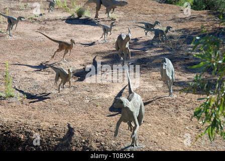 DINOSAUR CANYON, die Australische Zeitalter der Dinosaurier Museum für Naturkunde, Winton, Queensland, Australien. Stockfoto