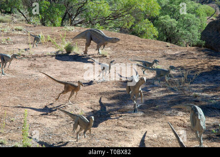DINOSAUR CANYON, die Australische Zeitalter der Dinosaurier Museum für Naturkunde, Winton, Queensland, Australien. Stockfoto