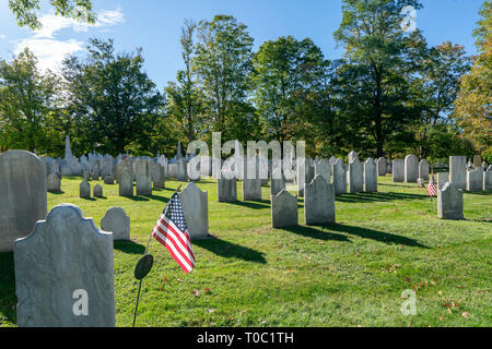 Alte erste Kirche Friedhof in Bennington Vermont Stockfoto