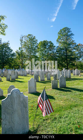Alte erste Kirche Friedhof in Bennington Vermont Stockfoto