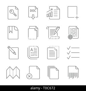 Symbol Papier, Dokument Symbol. Editierbare Anschlag Stock Vektor