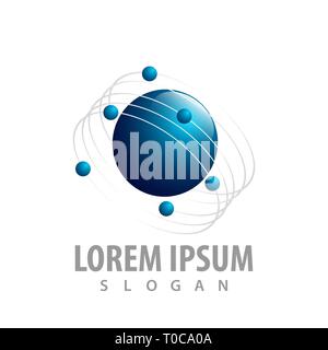 Planet umkreist Konzept Design. Symbol grafische Vorlage element Stock Vektor
