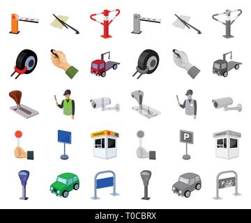 Aktivierung, Alarm, Kunst, Telefonzentrale, Barricade, Schranke, Fahrrad, Stand, Kamera, Auto, Cartoon, Mono, Schelle, Münze, Sammlung, Konstruktion, Design, Ausstattung, feine, Hand, Besitz, Icon, Illustration, isoliert, Logo, Meter, Parken, Straße, Regel, Sicherheit, Service, Satz, Zeichen, Stop, Symbol, Maut-, Schlepp-, Getriebe-, Lkw-, Vektor-, Web-, Rad- zone Vektor Vektoren, Stock Vektor