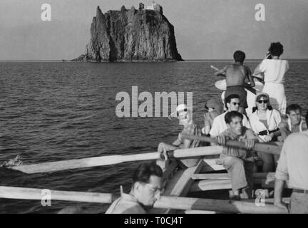 Italien, Sizilien, Liparische Inseln, Stromboli Insel, Reise nach Strombolicchio 1910-20 Stockfoto