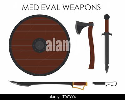 Mittelalterliche Waffen Stock Vektor