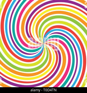 Bunte Spirale swirl Vortex auf weißem Hintergrund Stock Vektor