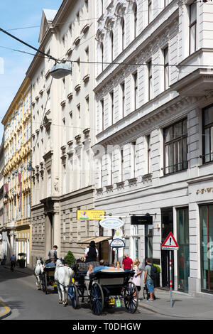 Österreich, Wien 1, Fiaker in der habsburgergasse Stockfoto