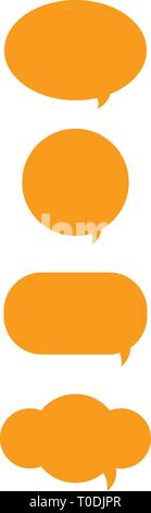 Einfache Sprechblasen. Vector Illustration. Stock Vektor