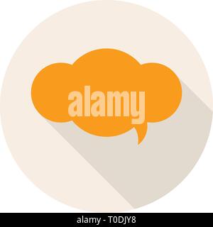 Vector Illustration. Flaches Design Symbol mit Sprechblase. Stock Vektor