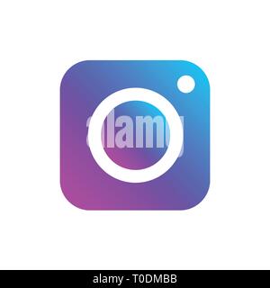 Bunte Vektor Bild des Symbols foto Digitalkamera auf weißem Hintergrund. Moderne Sign App, Programm, Ui, Web. EPS 10. Stock Vektor