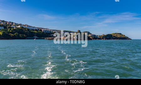 Ilfracombe, Devon, England, Großbritannien - 29 September, 2018: Blick über den Hafen und den Strand von den Bristol Channel Stockfoto