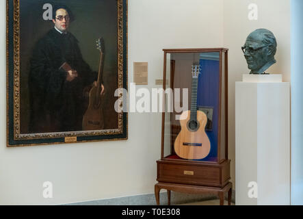 Madrid Königliche Akademie der Schönen Künste Real Academia de Bellas Artes de San Fernando. Zimmer mit Andrés Segovia virtuose Spanische klassischer Gitarrist gewidmet Stockfoto