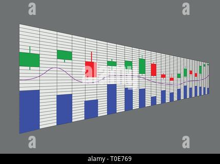 Leuchter Aktienchart Stock Vektor