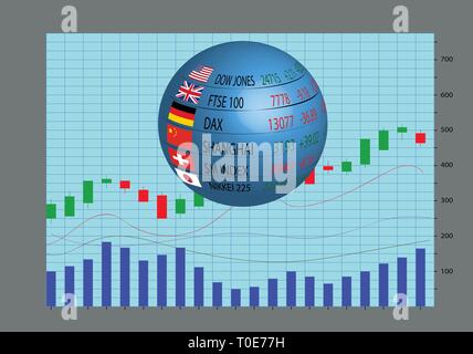 Weltbörsen Stock Vektor