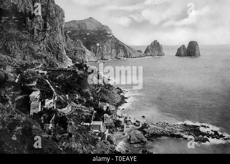 Panorama, Capri, Kampanien, Italien 1910-20 Stockfoto