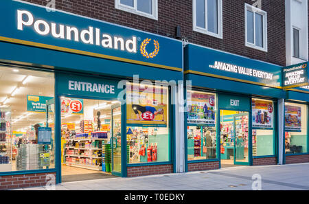 Poundland Shop, UK Stockfoto