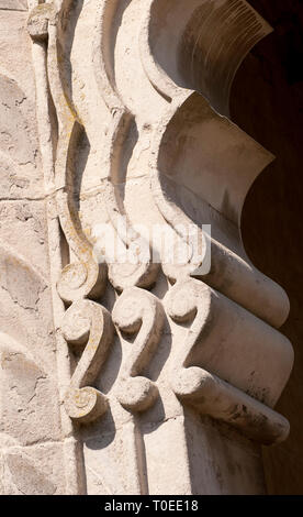 Nahaufnahme von Mauerwerk Detail auf der Royal Pavilion in der Küstenstadt Brighton, Sussex, England. Stockfoto