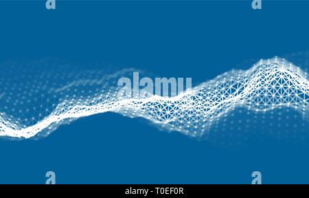 Abstrakt Blau Hintergrund. Elegante Vector Illustration für die Präsentation. Linien und Punkte Hintergrund. Stock Vektor