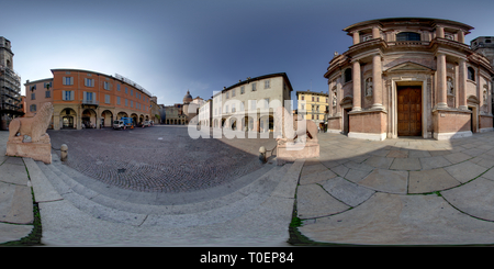 360 Grad Panorama Ansicht von Piazza San Prospero, Reggio Emilia, Italien