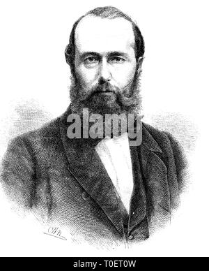 Rudolf v. Bennigsen, geboren 1824, gestorben 7. August 1902, Deutsche politicia; Deutschland / Rudolf v. Bennigsen, geboren 1824, gestorben 1902, liberaler deutscher Politiker, Deutschland Stockfoto