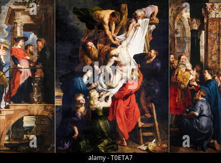 Peter Paul Rubens, die Kreuzabnahme, Triptychon, C. 1612 Stockfoto