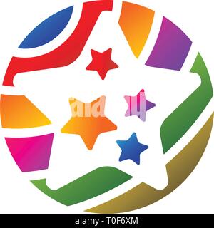 Erfolg Star Logo Design Template isoliert Stock Vektor