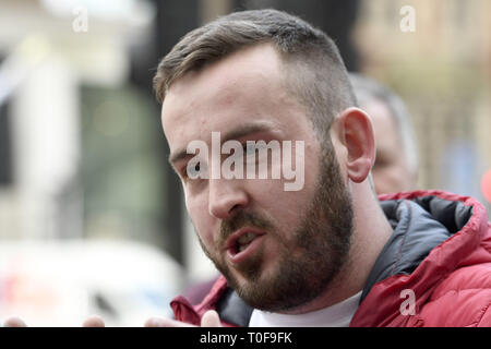 London, Großbritannien. 19 Mär, 2019. James Goddard außerhalb Amtsgericht Westminster gesehen. Credit: ZUMA Press, Inc./Alamy leben Nachrichten Stockfoto