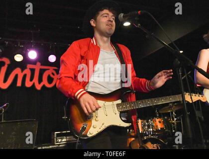 März 15, 2019 - JUSTIN DAVIS der markante Übereinstimmungen perfroms bei Miles Davis House at Antone's für SXSW in Austin, Texas. (Bild: © Billy Bennight/ZUMA Draht) Stockfoto