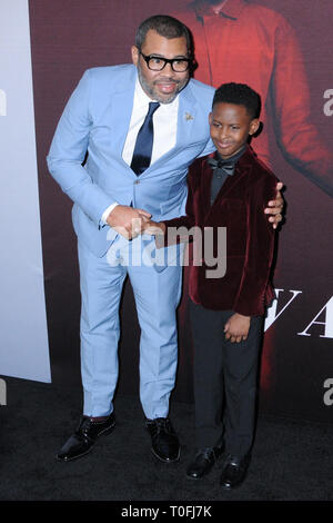 New York, New York, USA. 19 Mär, 2019. 19. März 2019 - New York, New York - Jordan Peele und Evan Alex bei Universal Pictures' 'uns' 'Premiere im Museum für Moderne Kunst in Midtown. Photo Credit: LJ Fotos/AdMedia Credit: Ylmj/AdMedia/ZUMA Draht/Alamy leben Nachrichten Stockfoto