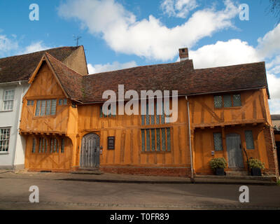 Kleine Halle, Haus und Garten, im mittelalterlichen wolle Stadt Lavenham in Suffolk. Stockfoto