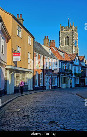 Stadtzentrum Straßenszene in Norwich Stockfoto