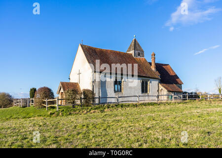 St Huberts Kirche in Idsworth im Meon Valley, Hampshire, England, Großbritannien Stockfoto