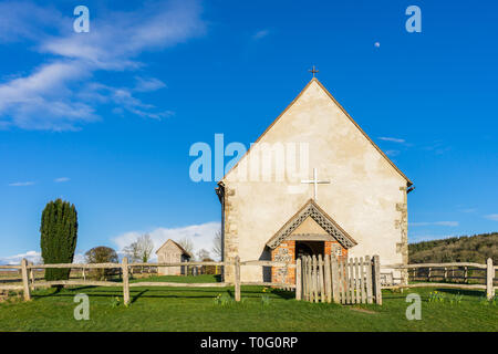 St Huberts Kirche in Idsworth im Meon Valley im Frühjahr 2019, Hampshire, England, Großbritannien Stockfoto