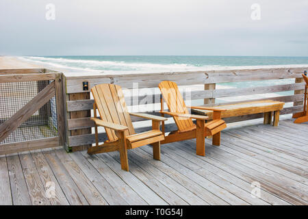 Ein stürmischer Tag in Wrightsville Beach, North Carolina. Stockfoto