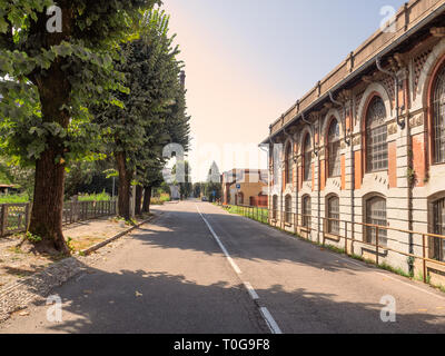 Crespi d'Adda - Italia, industrielle Architektur von der Unesco Arbeiter Dorf Stockfoto