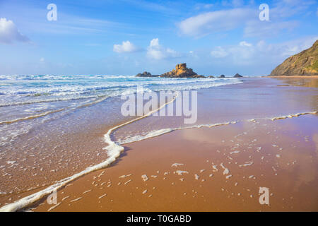 Algarve Strand Portugal Praia do Castelejo Beach in der Nähe von Vila do Bispo Algarve Portugal EU Europa Stockfoto
