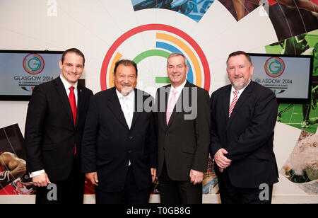 Die erste Verwendung der Präsident der Commonwealth Games Federation Prinz Imran visits Glasgow Hauptsitz 2014. Lenny Warren/Warren Medien07860 8300 Stockfoto