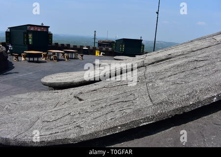 Kollam, Kerala, Indien - März 2, 2019: natürliche Höhlen Stockfoto