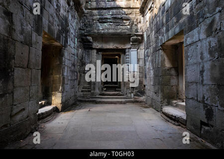 Eine Tür am Chau sagen Tevoda Khmer Tempel in Angkor in Siem Reap, Kambodscha. Stockfoto