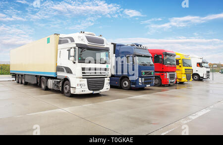 LKW, Transport, Fracht Cargo Transport, Versand Stockfoto